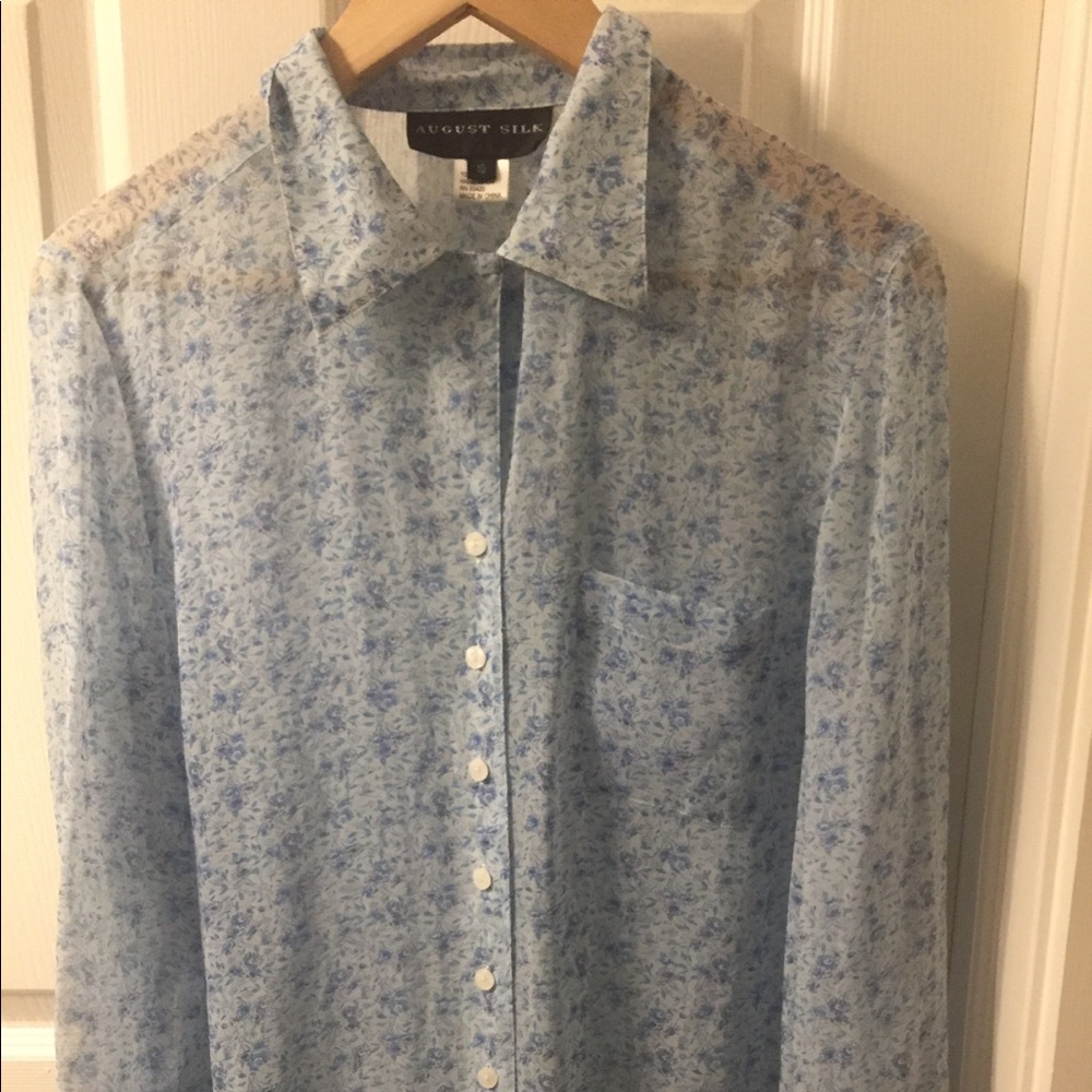 August Silk Sheer Floral Top